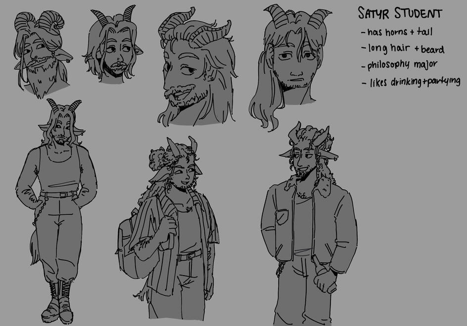 Satyr Student Sketches Satyr Student Sketches